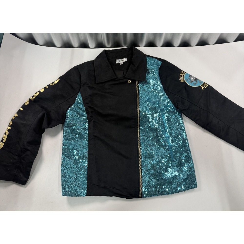D-signed Disney Descendants That's Wicked Faux Suede Sequin Girls Jacket Size L